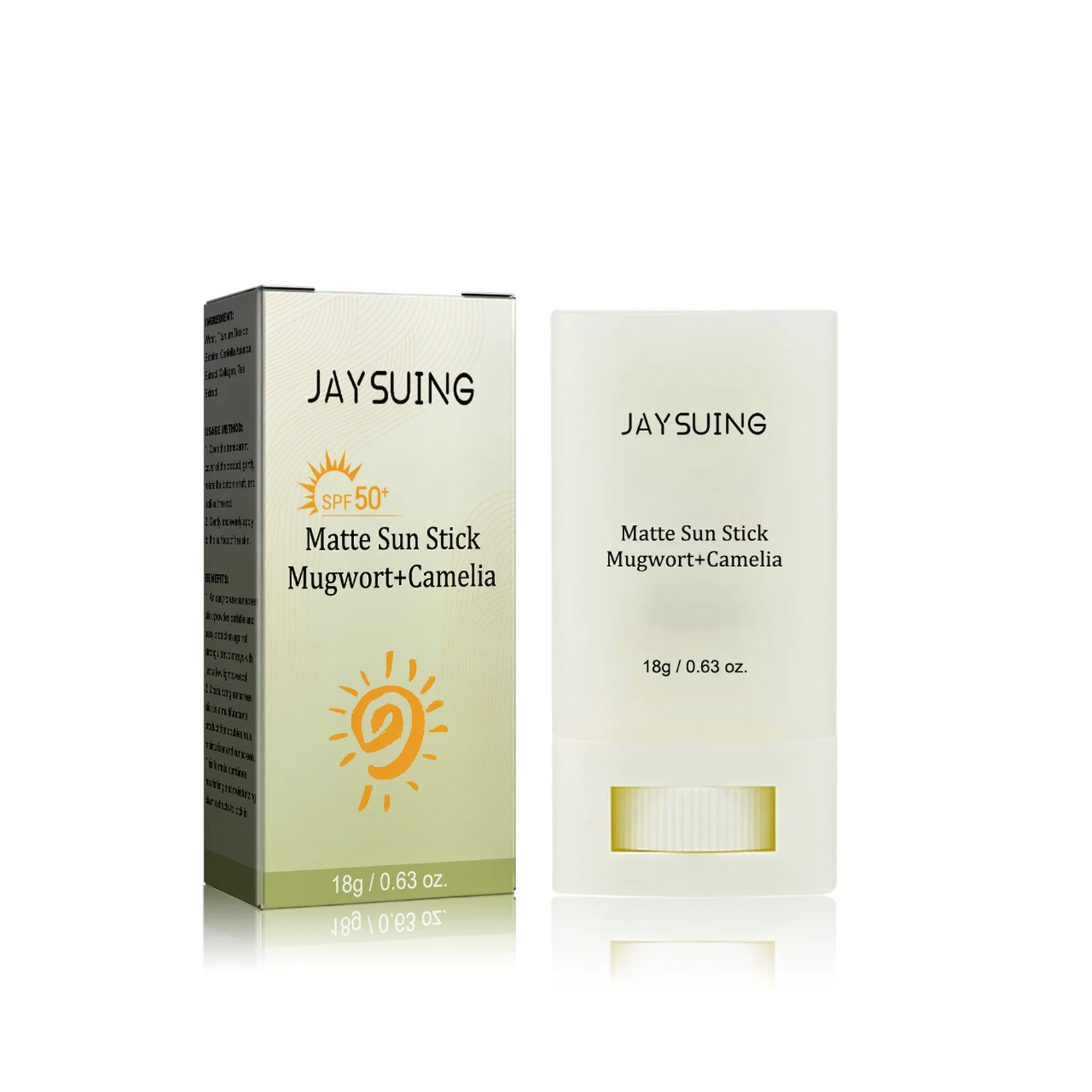 Matte UV Protection Stick with Camellia Seed Oil for Shine-Free Sun Care