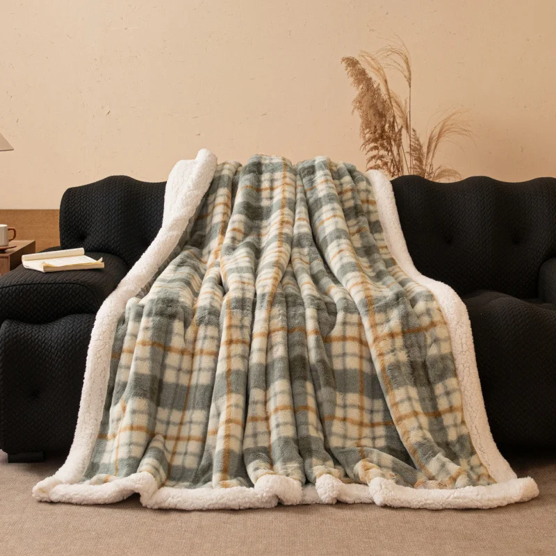 Lambswool Blanket Thickened Double-layer Shawl Blanket