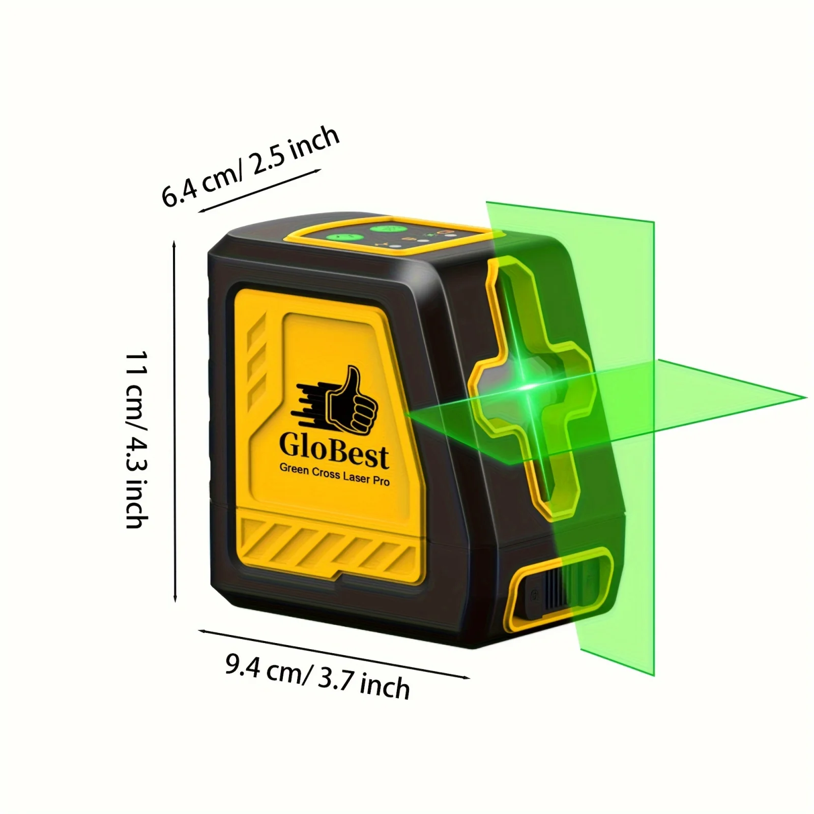 100‑ft Green Beam Cross‑Line Laser Level with Self‑Leveling, Manual & Pulse Modes, 360° Magnetic Base