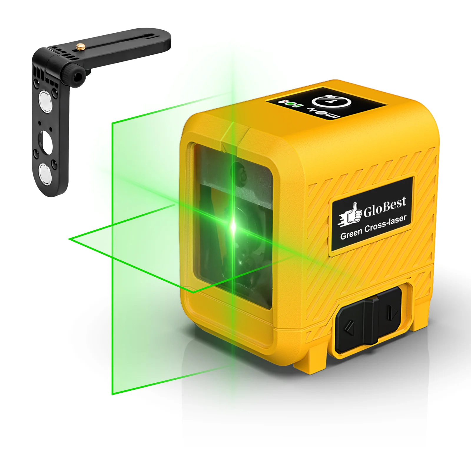 Green Cross Line Laser Level with Magnetic Bracket for Tiling and Hanging