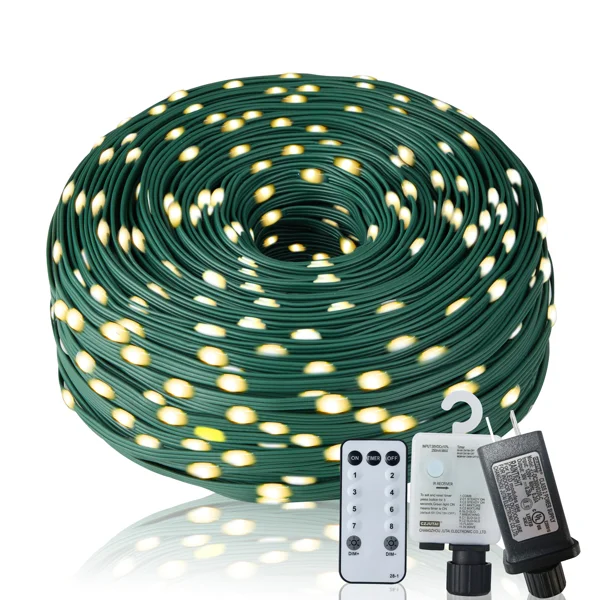 100m Warm‑Color LED String Light with 1000 Dimmable Waterproof Lamps