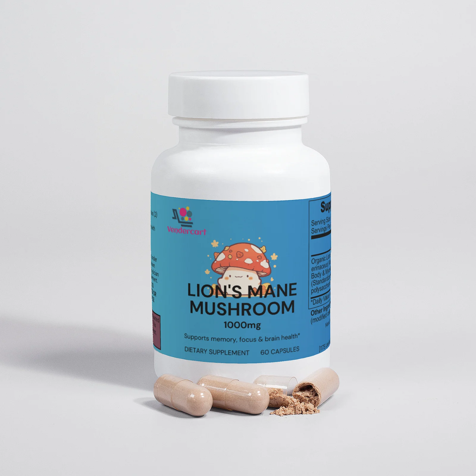 Lion's Mane Mushroom Supplement for Focus, Mood, and Athletic Recovery Support