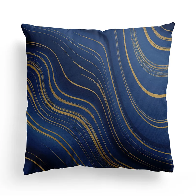 Living Room Bedroom Marble Texture Short Pillow Pillowcase