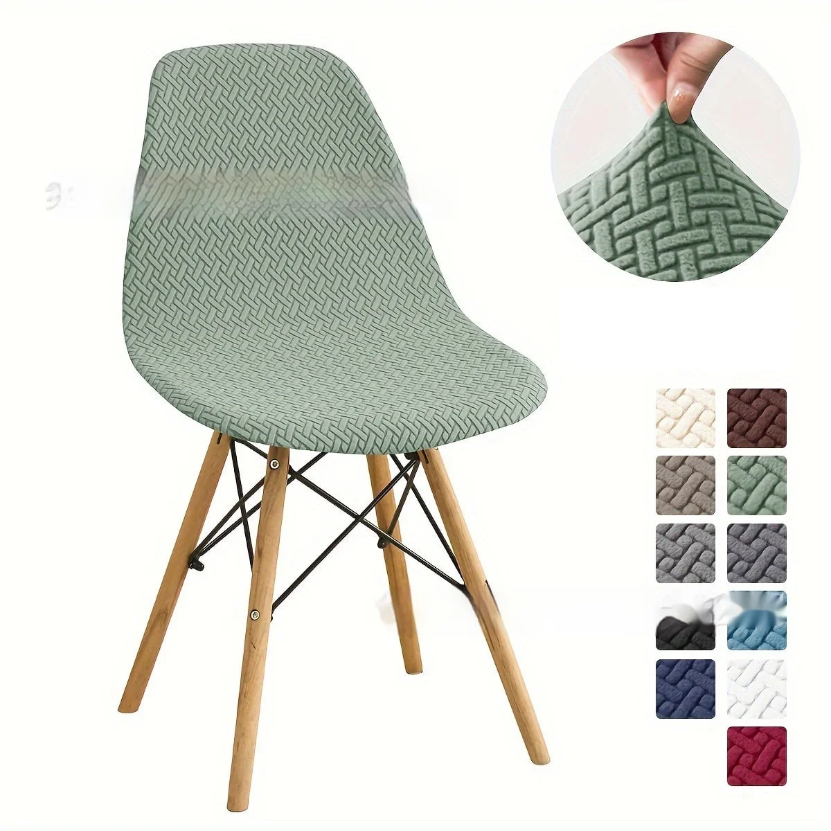 Long Plaid Jacquard Home Chair Cover