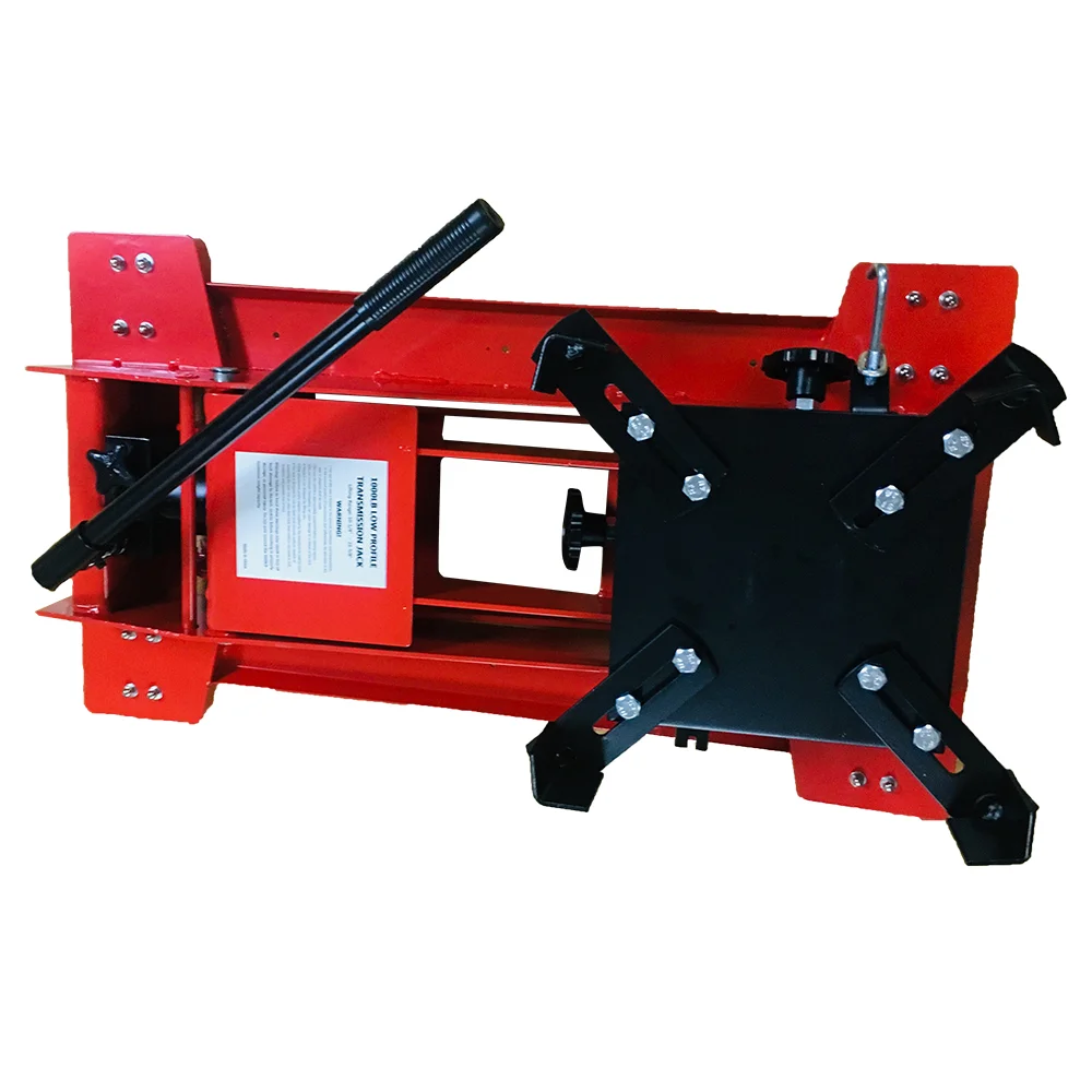 0.5 Ton Low Profile Transmission Hydraulic Jack – Red Steel, 1100lb Capacity, 17.5" Stroke