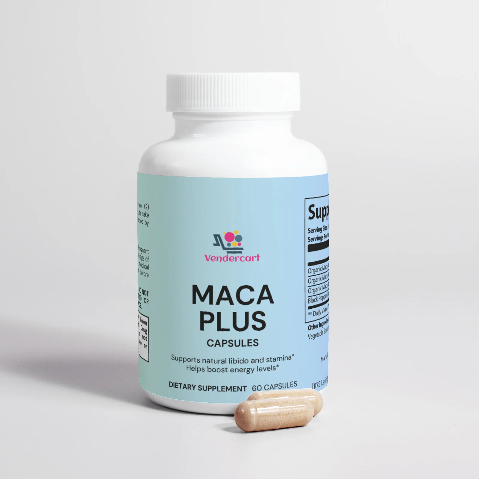 Premium Triple Maca Blend for Energy & Hormone Balance - Organic Black Red Yellow Root Supplement