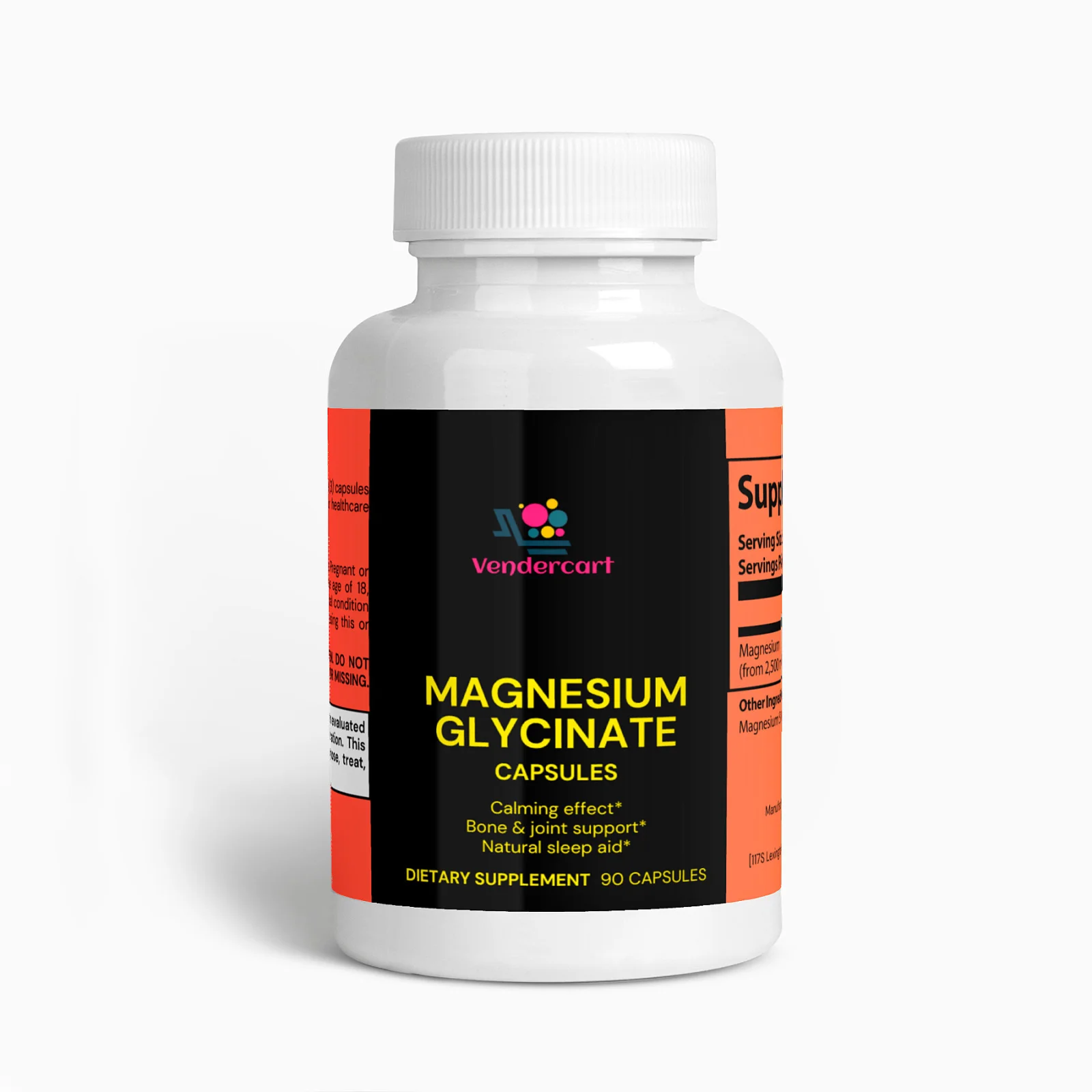 Magnesium Glycinate 90 Capsules - Chelated Supplement for Sleep & Relaxation