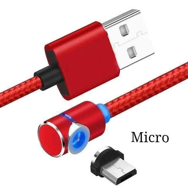 360 Degree Magnetic USB C Charging Cable with LED Light for iPhone