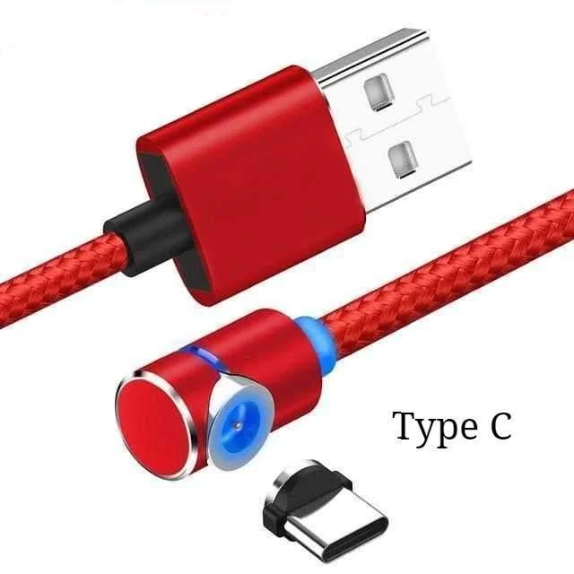 360 Degree Magnetic USB C Charging Cable with LED Light for iPhone