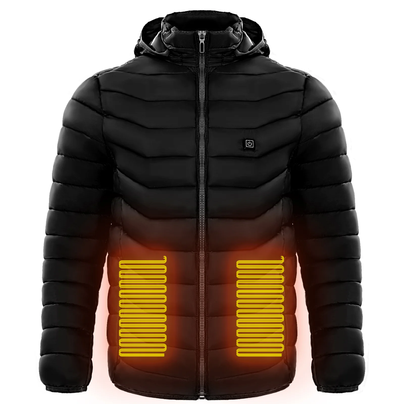 Hooded Electric Heated Puffer Jacket for Skiing
