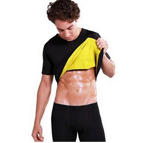 Men's neoprene weight‑loss t‑shirt with adjustable fit