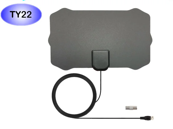 Mini digital TV antenna – thin sleek indoor HDTV receiver with 10 dB gain and 3 m coaxial cable