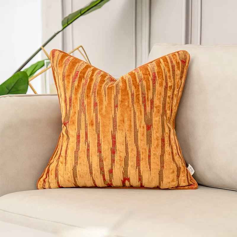 Modern American Jacquard Velvet Fabric Pillowcase