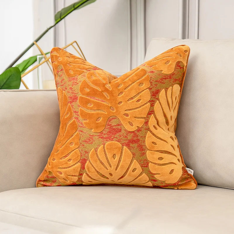 Modern American Jacquard Velvet Fabric Pillowcase