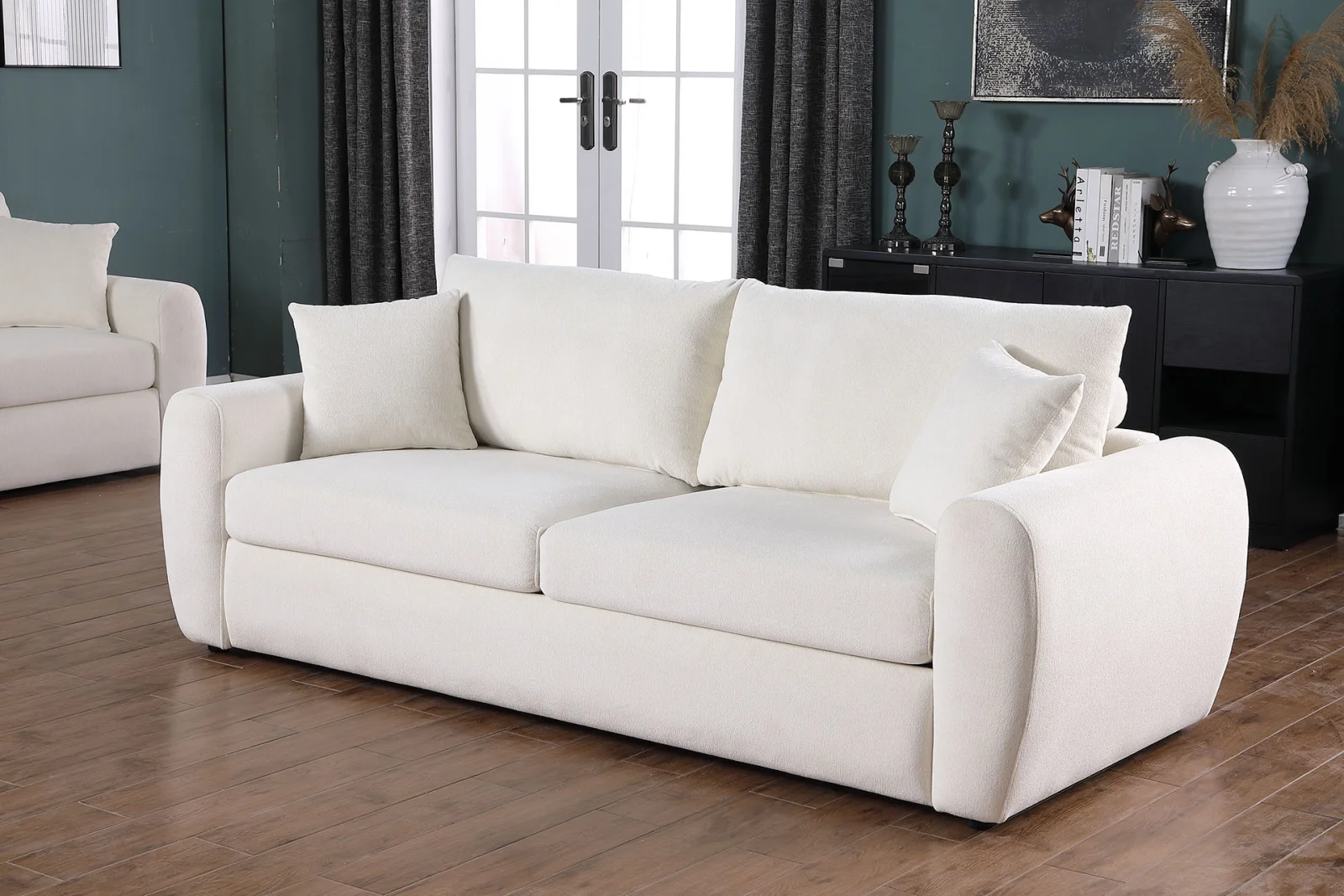 Modern Minimalist Comfortable Compressed Beige Sofa