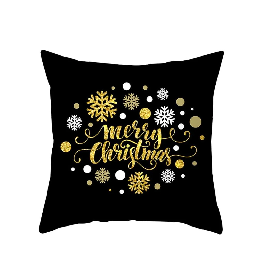Modern New Polyester Pillowcase Lattice Deer Christmas Gift Without Pillow Core