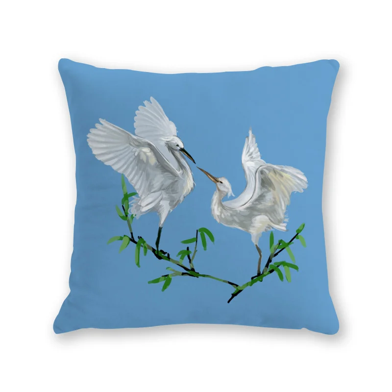 Modern Simple Cartoon Home Sofa Bedside Cotton and Linen Pillowcase