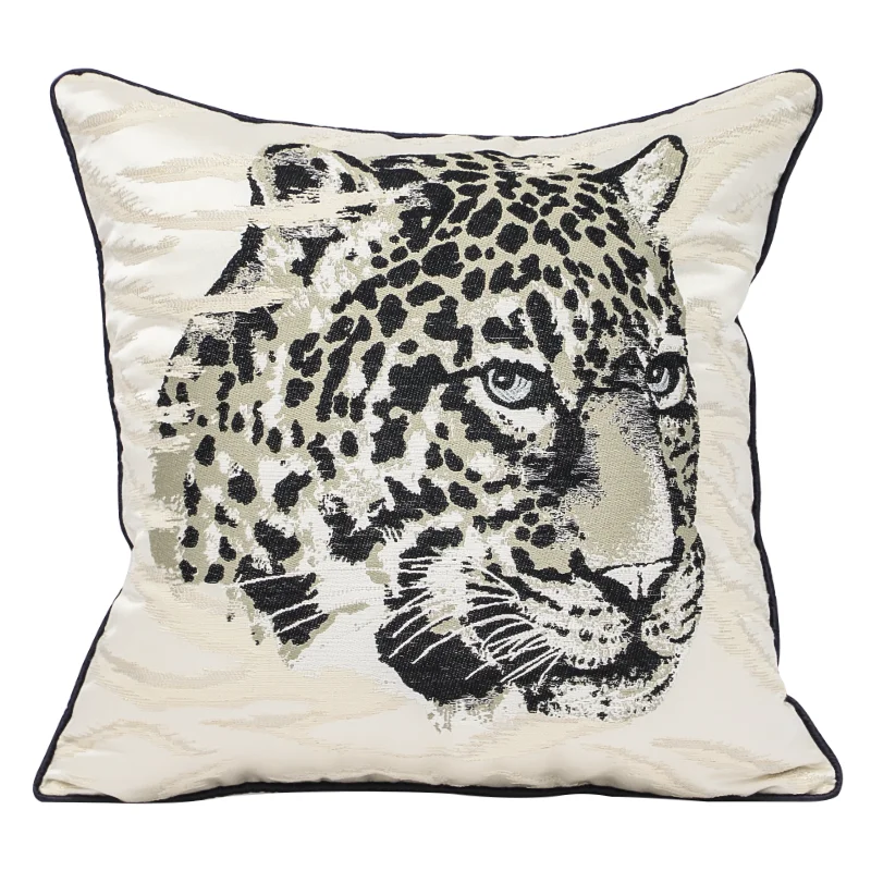 Modern Simple Leopard Tiger Pattern Living Room Sofa Pillowcase