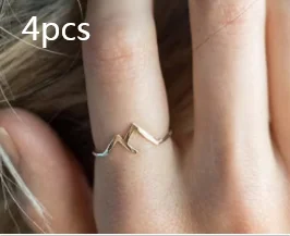 Mountain-shaped copper ladies ring, creative custom design with durable metal feel
