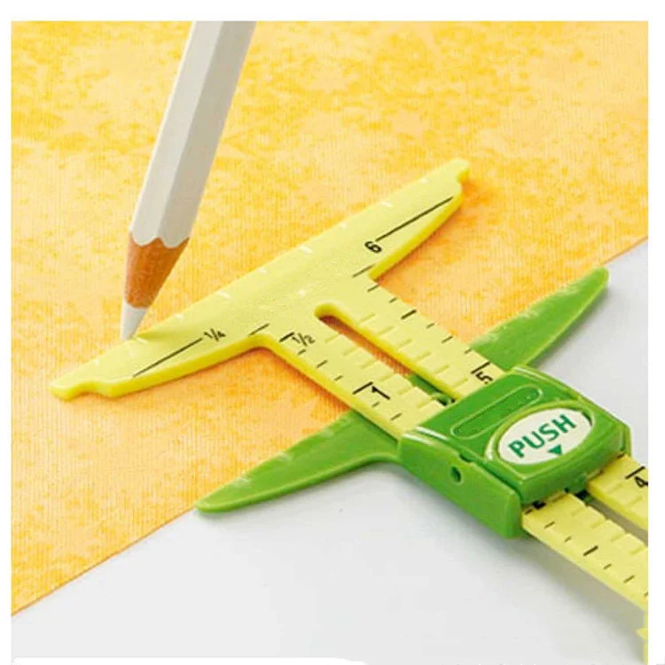 Multifunctional Patchwork Ruler for Sewing and Quilting with Seam Allowance Marks