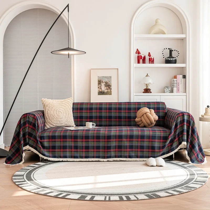 Multifunctional Tassel Sofa Cover for Christmas
