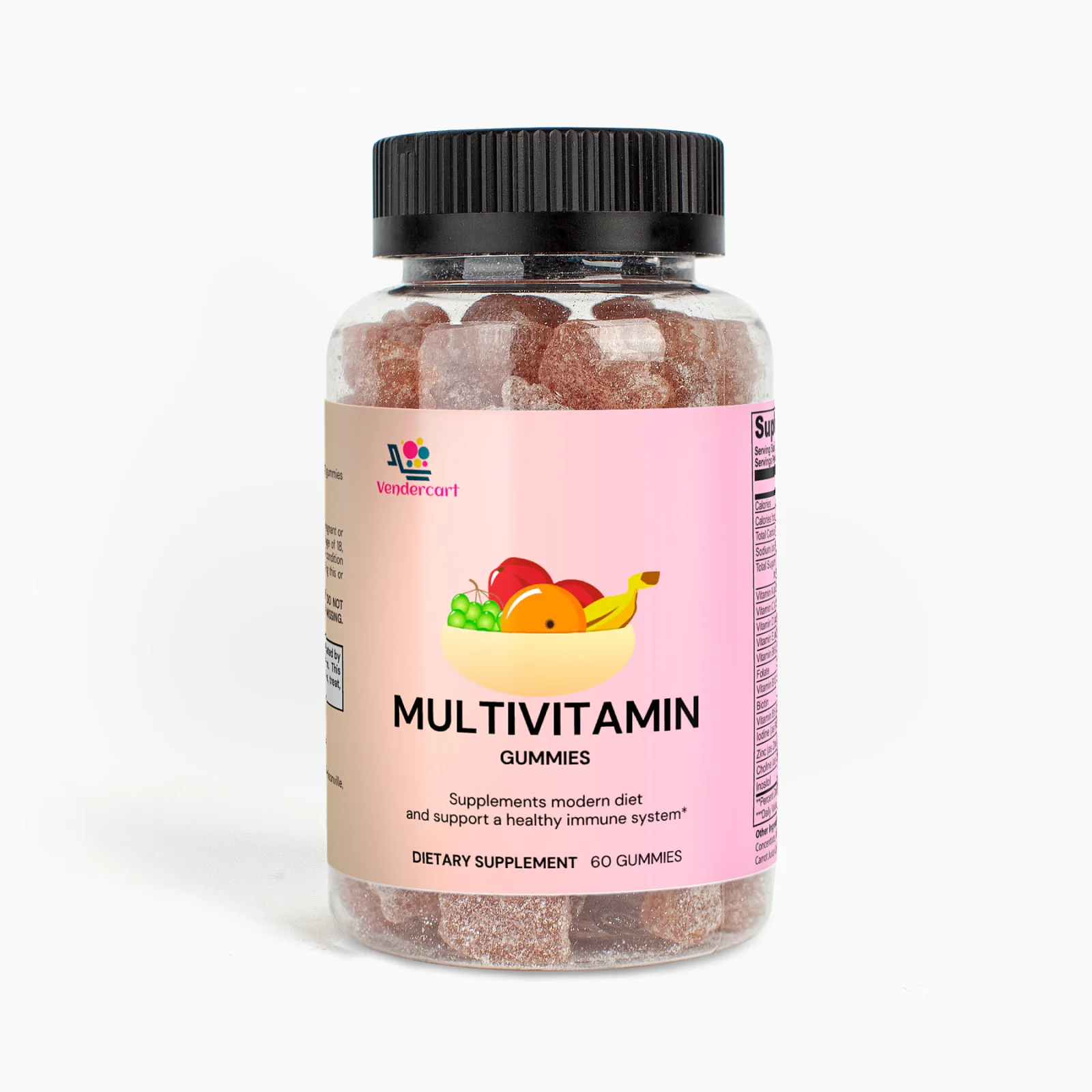 Bear-Shaped Multivitamin Gummies, Strawberry Flavor, 60 Count