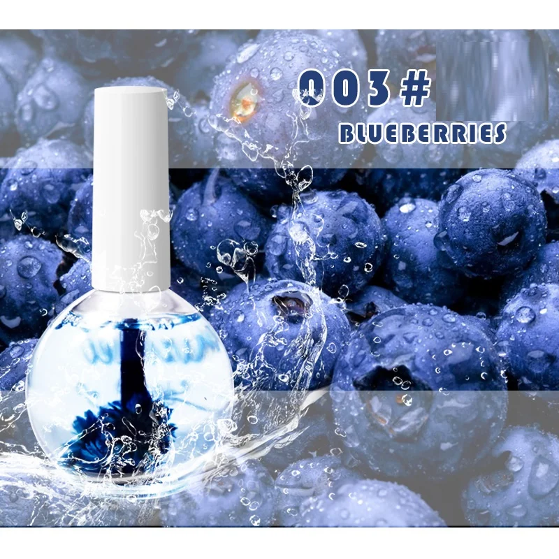 Dried Flower Nail Treatment Oil Moisturizing Base Coat with Natural Nutrient Solution