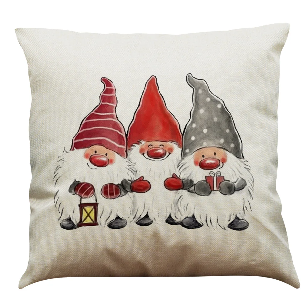 New Christmas Cotton and Linen Pillowcase