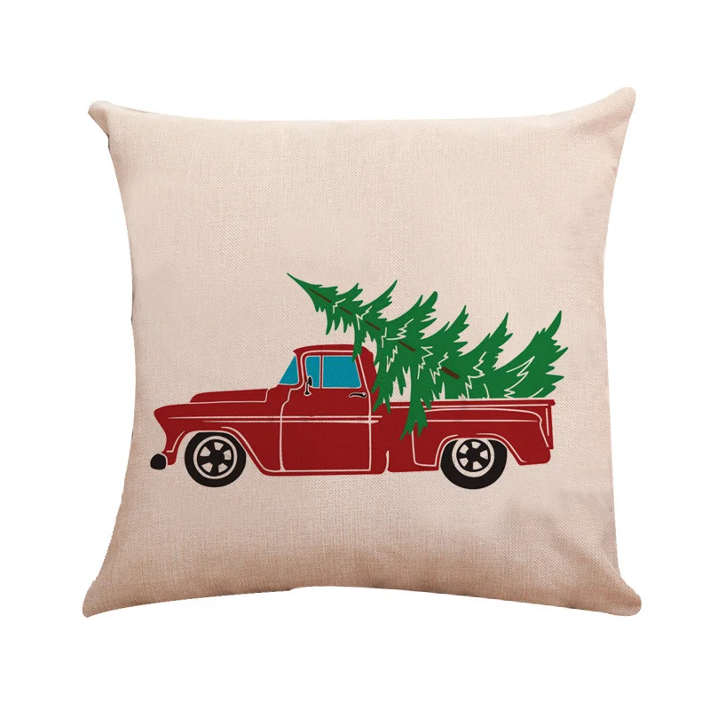 New Christmas Themed Linen Cushion Pillowcase