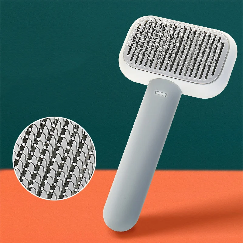 New Pet Cat Dog Hair Brush Hair Massage Comb Open-knot Brush Grooming Cleaning Tool Stainless Steel Comb