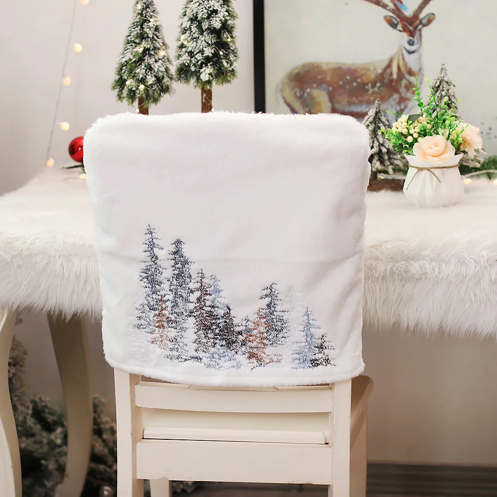New Product Decorative Cartoon Plush Christmas Tree Chair Cover