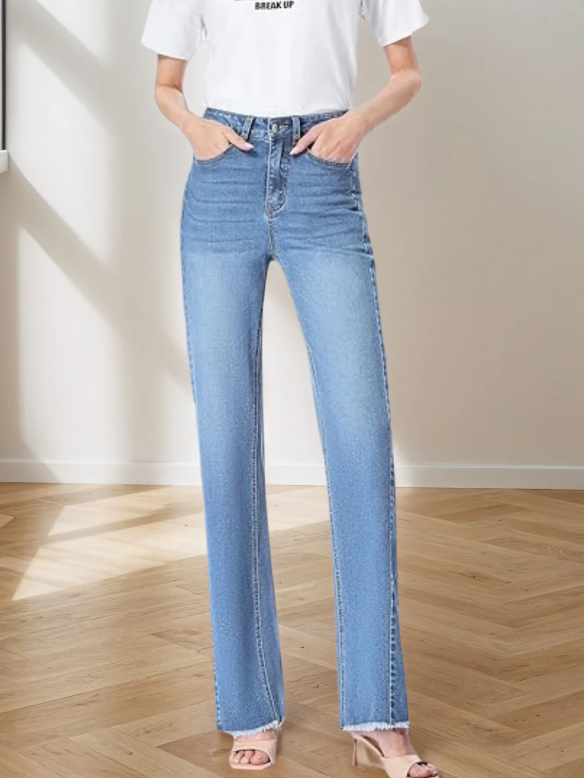 New Women's Jeans, Wide Leg Denim Pants, Suitable for All Seasons