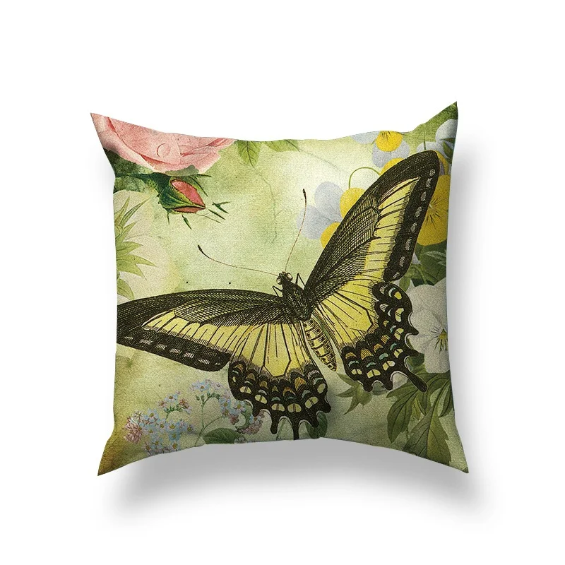Nordic Abstract Butterfly Headrest Office Sofa Throwing Pillow Cover