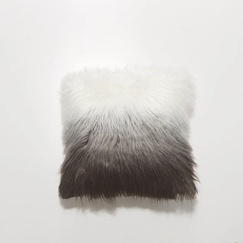 Nordic Ins Style Gradual Color Wool Throw Pillow