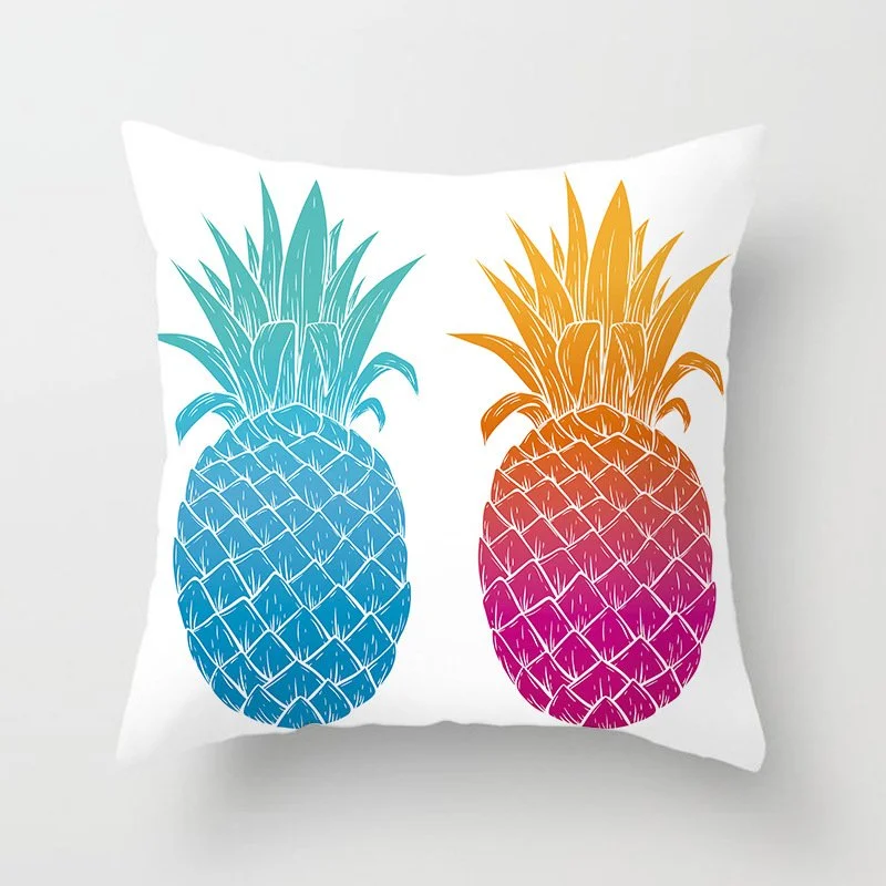 Nordic Plant Peach Skin Sofa Pillowcase