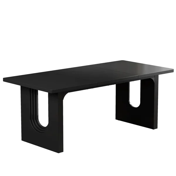 71-inch executive office desk with sleek wooden double pedestal, spacious tabletop
