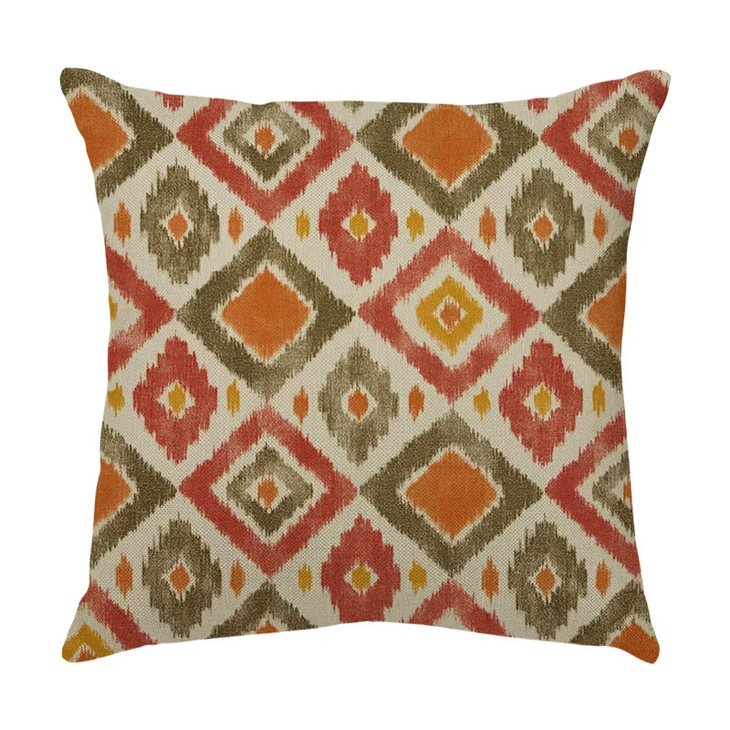 Office Sofa Geometric Pattern Series Pattern Linen Pillowcase