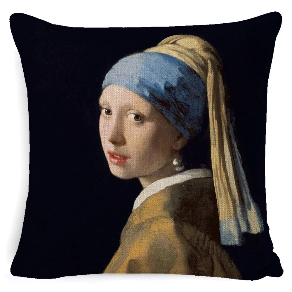 Oil Painting Pillow Famous Painting Pillow Cushion New Sofa Pillow Cover