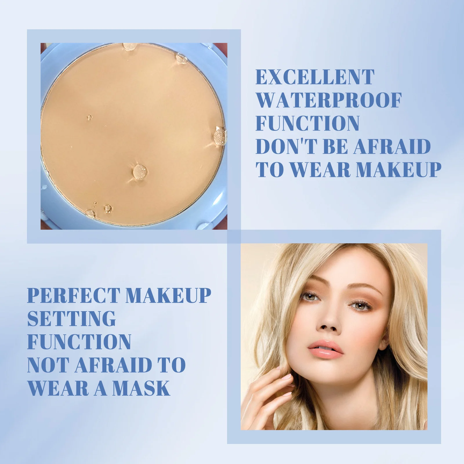 Niacinamide Setting Powder Compact with Puff for Long-lasting Natural Matte Finish