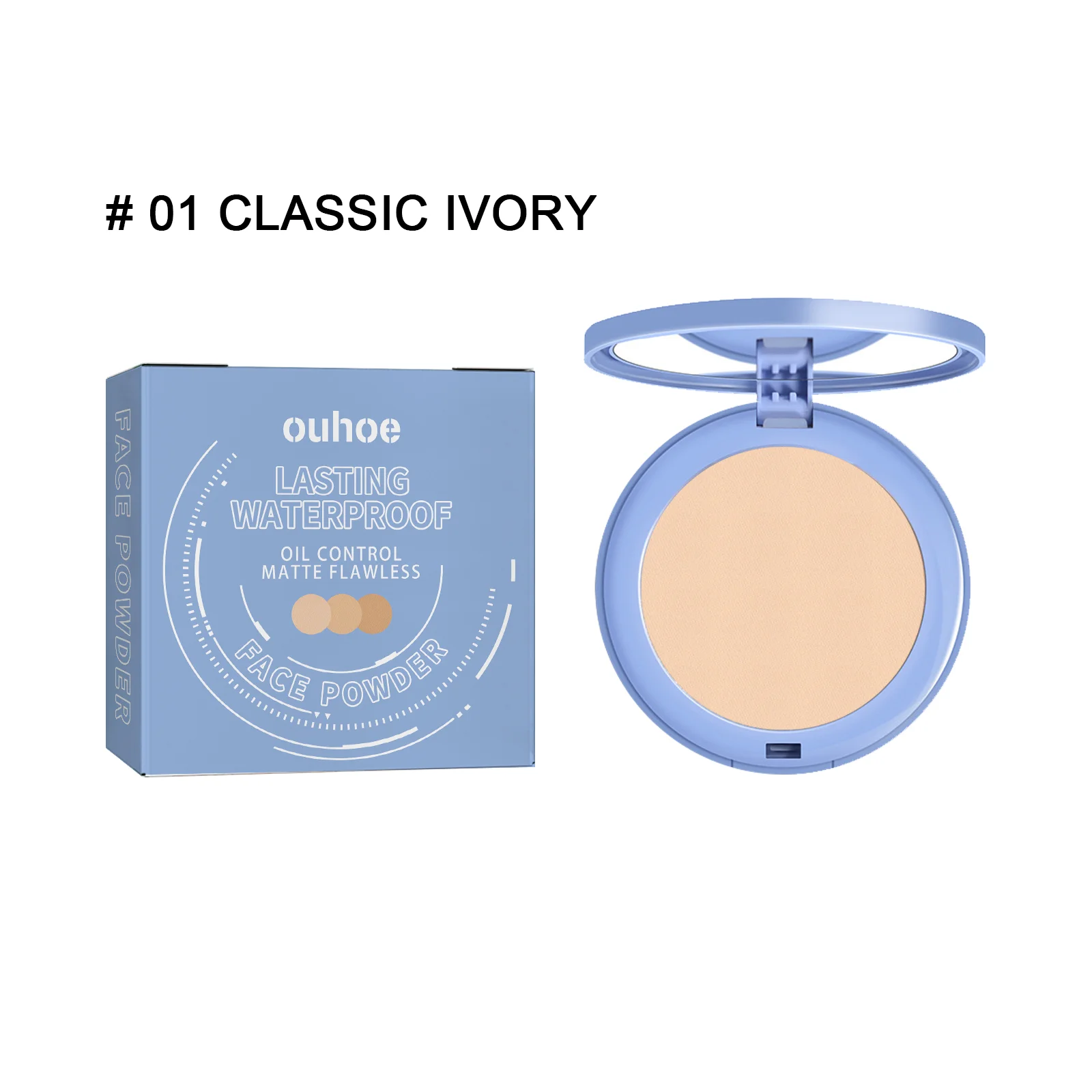 Niacinamide Setting Powder Compact with Puff for Long-lasting Natural Matte Finish