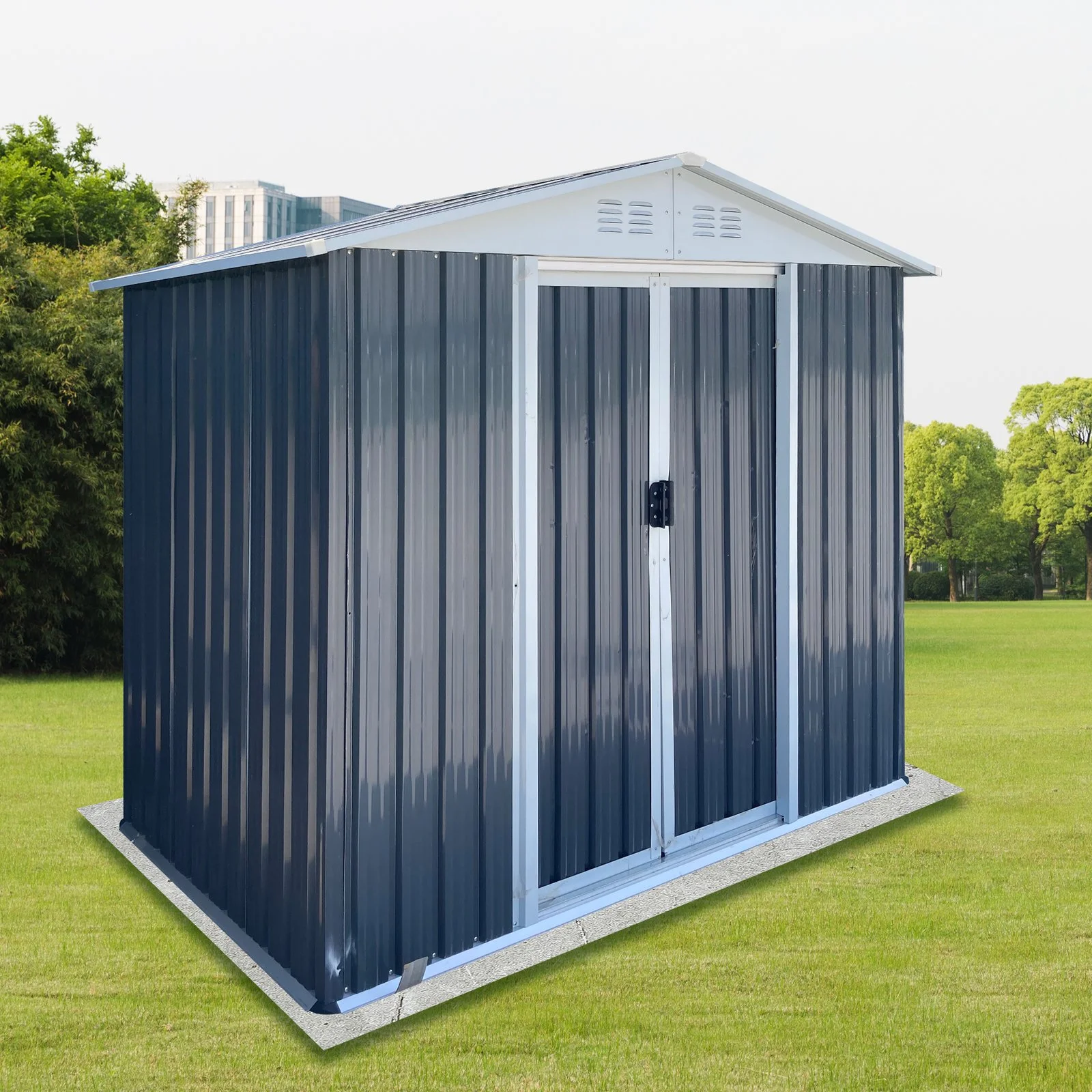 Outdoor Storage Sheds 6ftx4ft Roof Grey