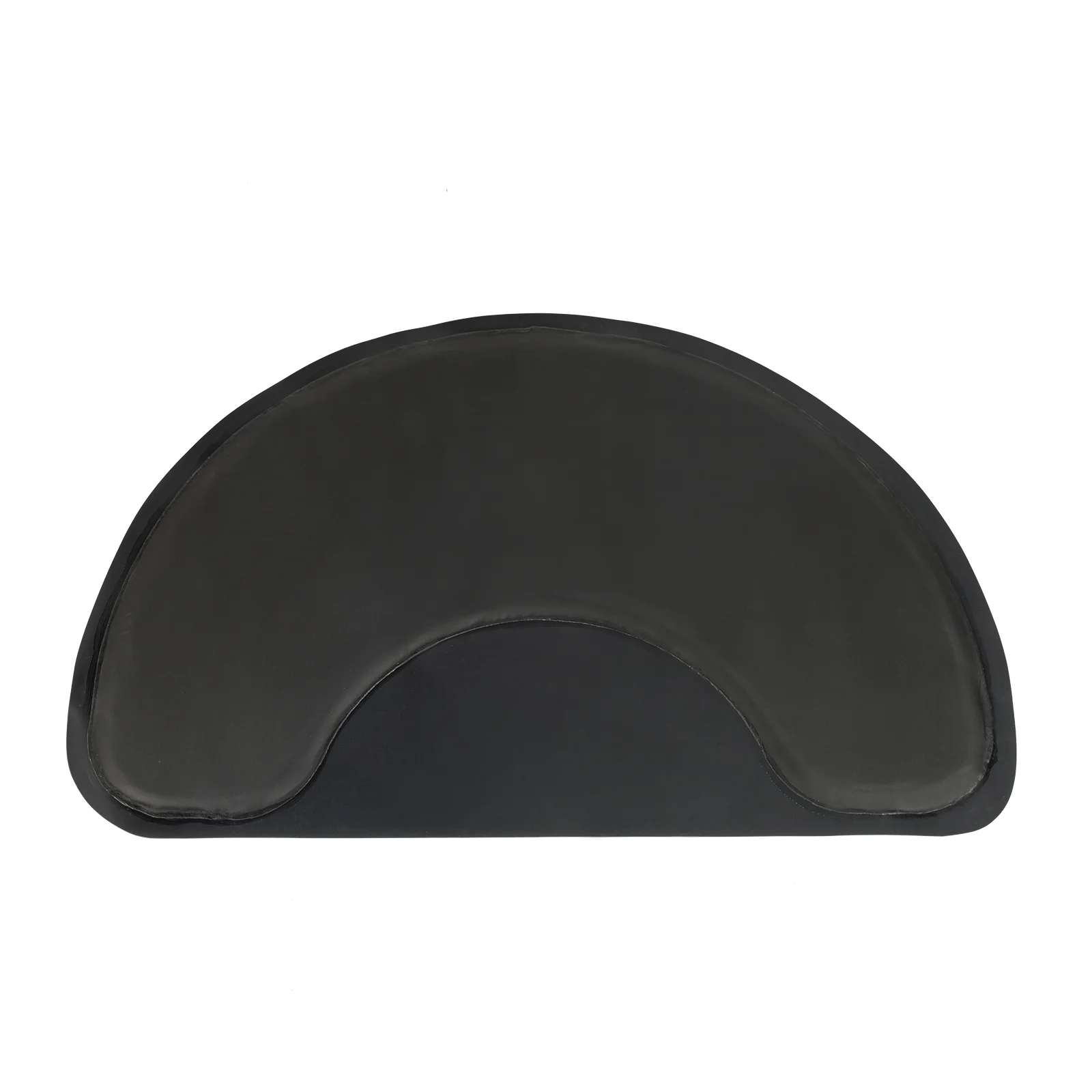 Black Semicircle Salon Mat 3ft x 4.5ft Anti-Fatigue Floor Mat for Barbers