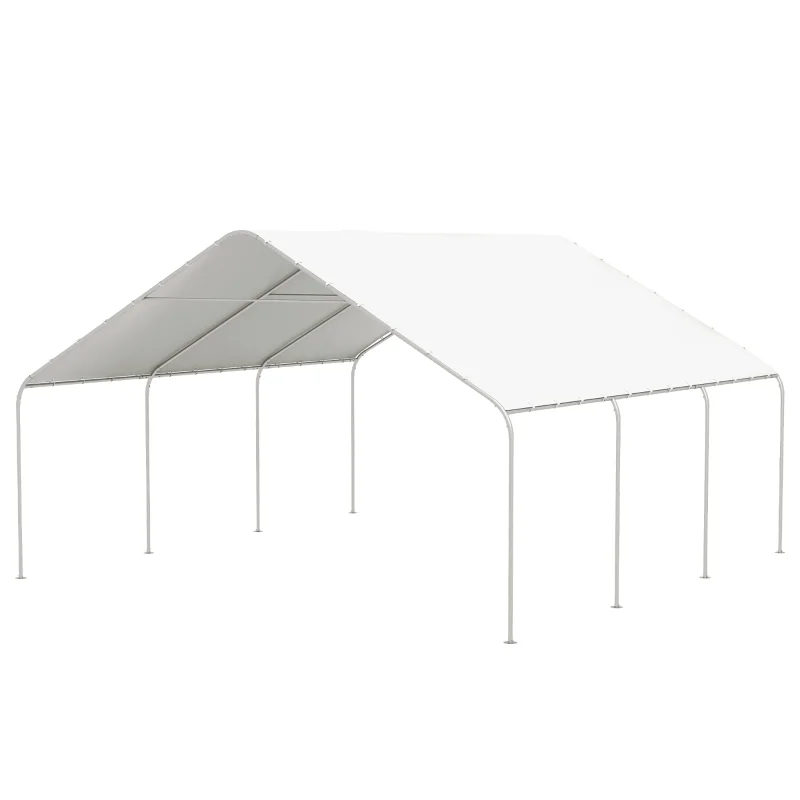 Outsunny 19' X 19.5' Carport, Portable Garage and Patio Canopy Tent, Anti-uv Cover for Car, Truck, Boat, Catering, Weddingmultiple Packages