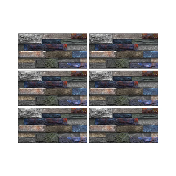 Peel and Stick Wallpaper Retro Stone Brick Self-adhesive Wall Stickers Bathroom Kitchen Back Stickers