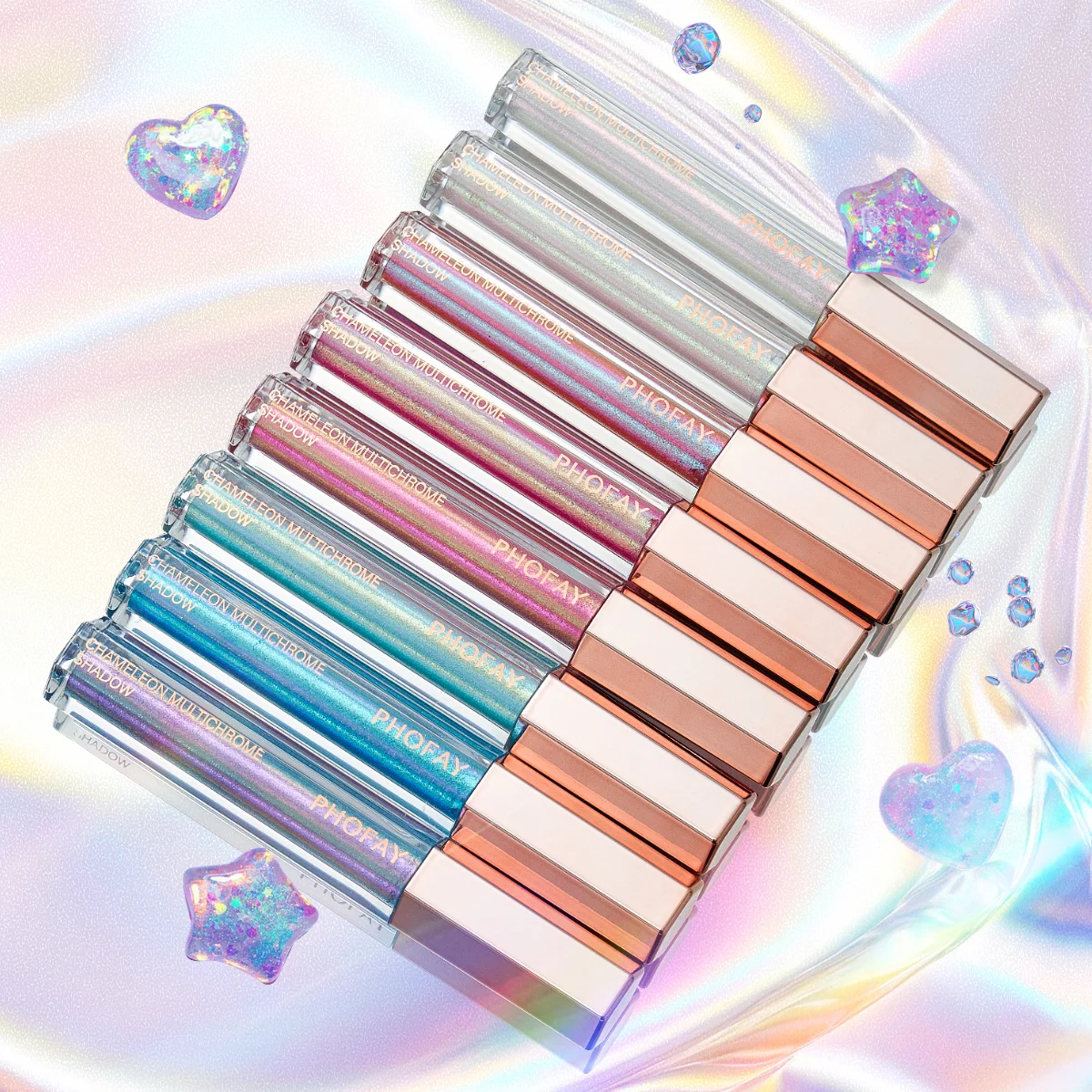 Multichrome Chameleon Eyeshadow Palette – 8 Long‑lasting Waterproof Shades