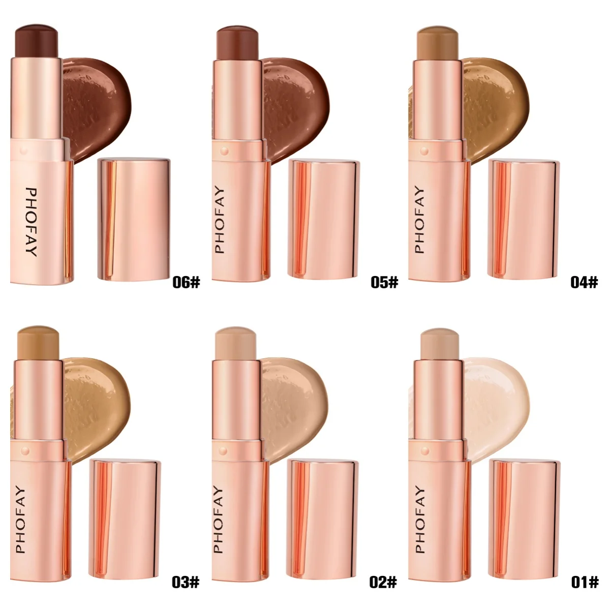 Smooth weightless contour stick for a soft matte base, 4g cream