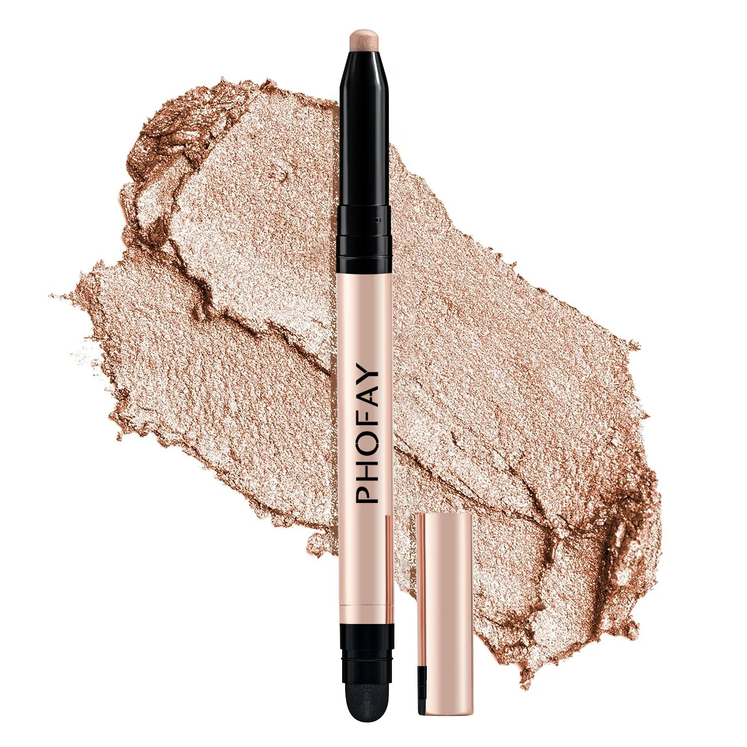 Eyeshadow stick with built‑in smudger – waterproof, easy‑apply color for smooth blending