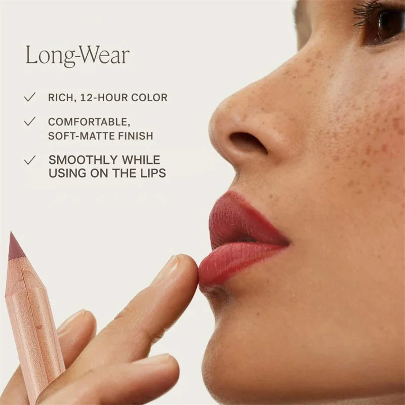 Nude lipliner kit with matte finish, long‑lasting 12‑piece lip liner set