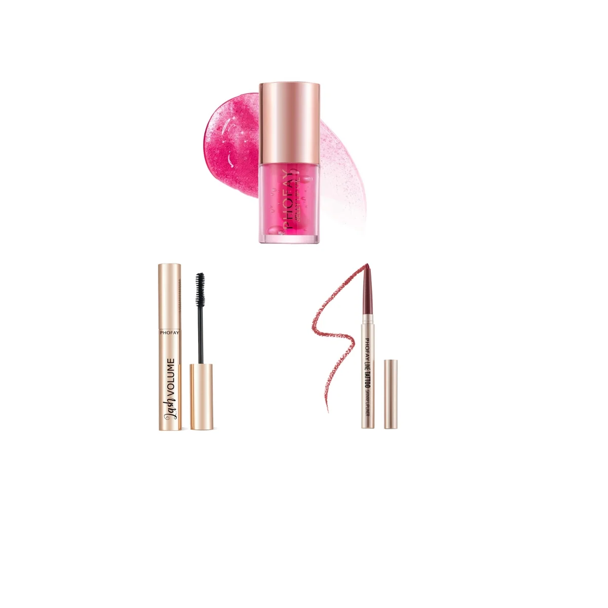 Plump Eye Black Mascara Set – volumizing, curling, waterproof mascara for dramatic lashes