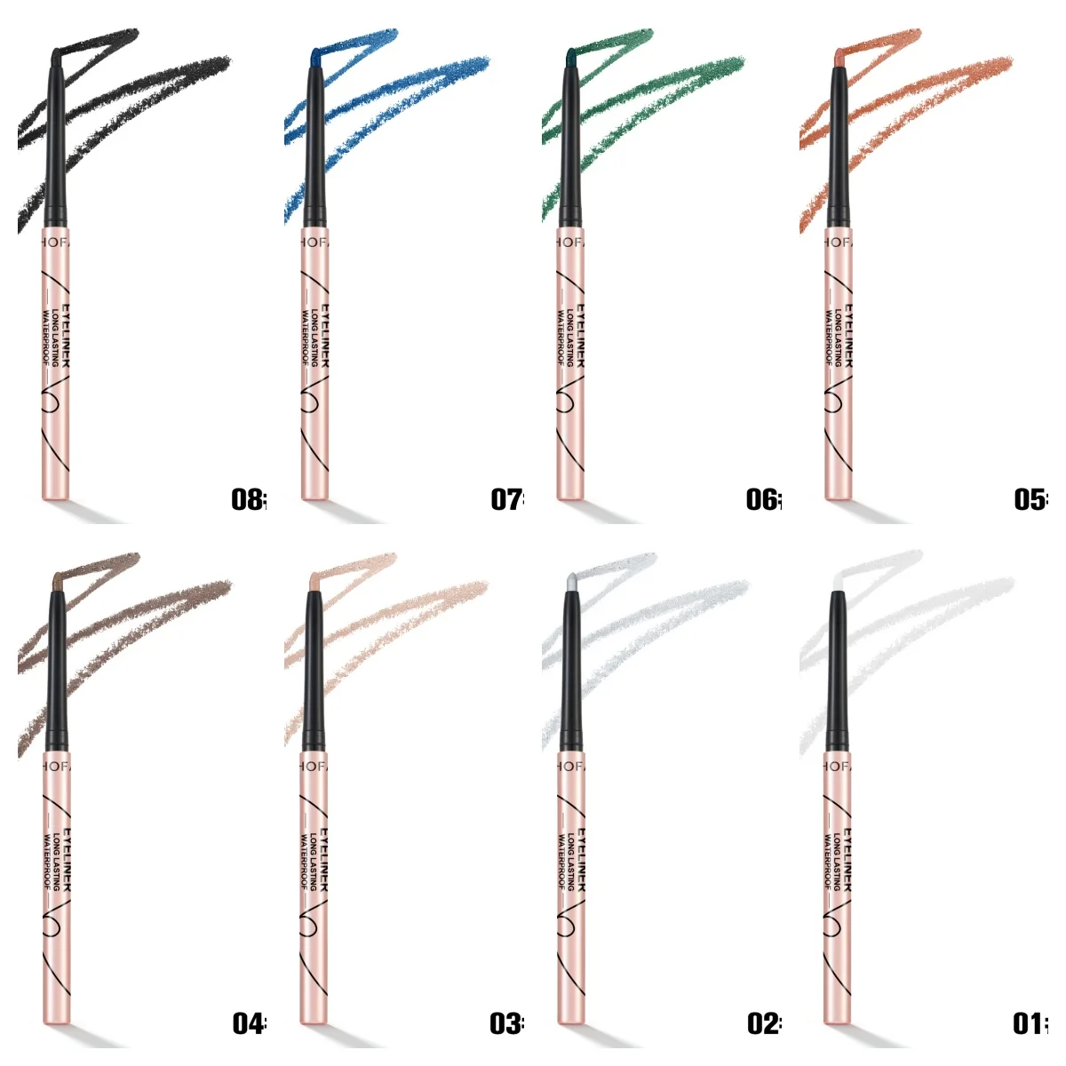 Waterproof Colorful Eyeliner Pencil - Matte Long-Lasting Makeup